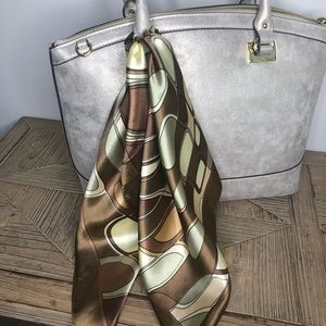 Multi-Color, Geometric Print Scarf